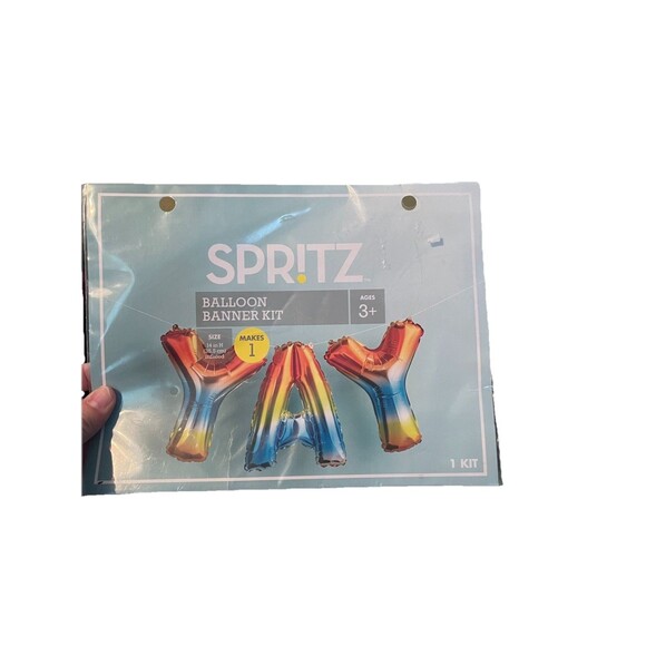 Target Spritz Mylar/Self Inflate YAY Banner Kit Celebrate Large Ages 3+ - Picture 1 of 4